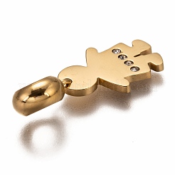 304 Stainless Steel European Dangle Charms&nbsp;STAS-I177-14G