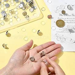 DIY Flat Round Stud Earring Making Kits&nbsp;DIY-FS0009-21