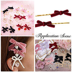 72Pcs 6 Colors Velvet Bowknot Costume Accessories&nbsp;DIY-SP0004-95