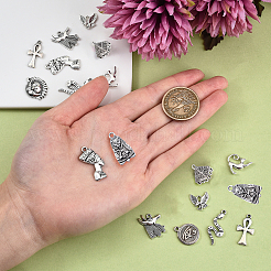 100 pcs 10 Style Tibetan Style Alloy  Pendants&nbsp;TIBEP-CJ0001-33