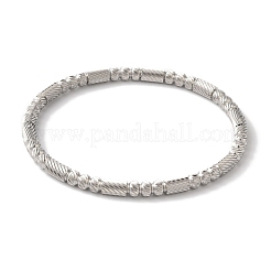 Non-Tarnish Texture 304 Stainless Steel Bangles for Women&nbsp;LS-BJEW-K252-02P