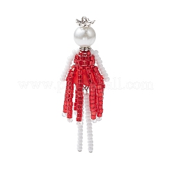 3Pcs 3 Colors Glass Seed Beads Big Pendants&nbsp;PALLOY-MZ00687