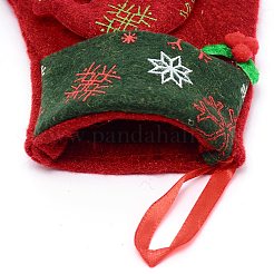 Snowman Cloth Hanging Christmas Stocking&nbsp;HJEW-SZC0004-26