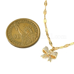 Brass Micro Pave Cubic Zirconia Charms Necklace for Women&nbsp;NJEW-JN04913