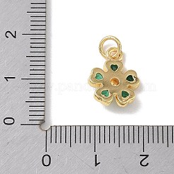Brass Micro Pave Cubic Zirconia Pendants&nbsp;KK-L268-031G