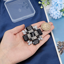 1Pc Tibetan Style Alloy Rhinestone Brooches&nbsp;JEWB-SP0001-16B