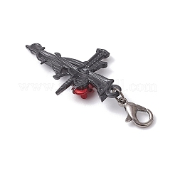 6Pcs Halloween Alloy Enamel Pendants Decorations&nbsp;HJEW-JM03922