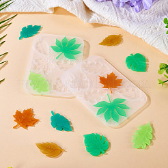 2Pcs Leaf DIY Pendant Silicone Molds&nbsp;DIY-TA0014-07