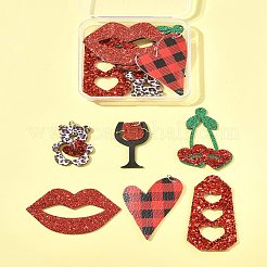 12Pcs 6 Styles PU Leather Big Pendants&nbsp;FIND-FS0003-74