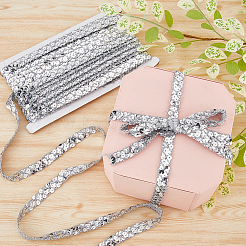 13M Polyester Lace Trims&nbsp;SRIB-WH0011-097B