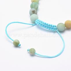 Natural Amazonite Braided Bead Bracelets&nbsp;BJEW-F276-G10