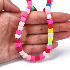 Handmade Polymer Clay Beads Strands&nbsp;CLAY-T020-09