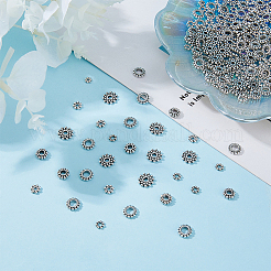 300Pcs 6 Styles Tibetan Style Alloy Spacer Beads&nbsp;FIND-HY0003-49