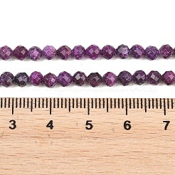 Heated Natural Sugilite Beads Strands&nbsp;G-B193-B04-4mm
