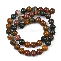 Natural New Ocean Jasper Bead Strands&nbsp;G-G954-01-8mm