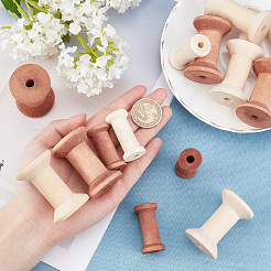 16Pcs 4 Style Wooden Empty Spools for Wire&nbsp;WOOD-PH0002-17