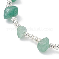 Natural Mixed Gemstone Chip & Iron Beaded Stretch Bracelets&nbsp;BJEW-JB09778