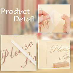 4Pcs 2 Styles Rectangle Beechwood Name Card Holder&nbsp;ODIS-OC0001-39