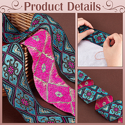 7M Polyester Jacquard Rhombus Ribbon&nbsp;OCOR-WH0100-06B
