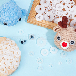 180Pcs 6 Styles Plastic Doll Eye Round Gaskets&nbsp;FIND-GF0009-74