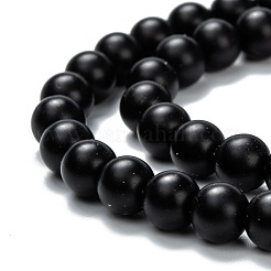 Natural Black Onyx Beads Strands&nbsp;G-Z024-01C