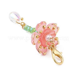 Electroplate Glass & Acrylic Pendant Decorations&nbsp;HJEW-JM04747