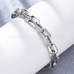 304 Stainless Steel Link Chain Bracelets for Women Men&nbsp;BJEW-R018-17P