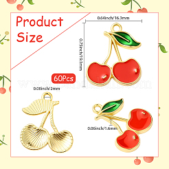 60Pcs Alloy Enamel Pendants&nbsp;FIND-SC0017-33G