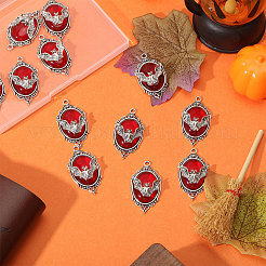 12Pcs Vampire Bat Shaped Alloy Enamel Pendants&nbsp;ENAM-CA0001-87A