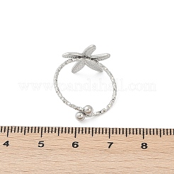 304 Stainless Steel Open Cuff Rings&nbsp;RJEW-D306-02P
