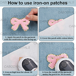 12Pcs Bowknot Towel Cloth Computerized Embroidery Cloth Iron On/Sew On Patches&nbsp;DIY-CY0001-14
