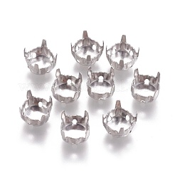 Non-Tarnish 316 Surgical Stainless Steel Sew on Prong Settings&nbsp;STAS-E470-01A-P