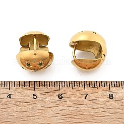 304 Stainless Steel Rhinestone Hoop Earrings&nbsp;EJEW-M041-01G-02