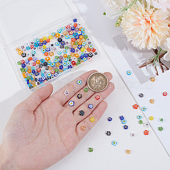 5 Strands Handmade Millefiori Glass Bead Strands&nbsp;LAMP-DR0001-04A