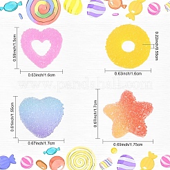 65Pcs 13 Styles Resin Cabochons Accessories&nbsp;RESI-YW0004-89
