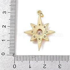Brass Micro Pave Cubic Zirconia Pendants&nbsp;KK-R230-05G