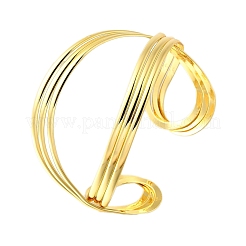 Brass Cuff Bangles for Women&nbsp;BJEW-F498-08G