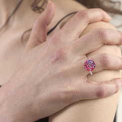 4Pcs 2 Colors Brass Flat Round Open Cuff Ring&nbsp;RJEW-UN0002-43