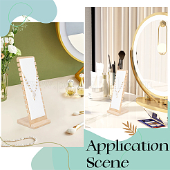 12-Slot Wood Necklaces Organizer Display Stands&nbsp;NDIS-WH20003-01C