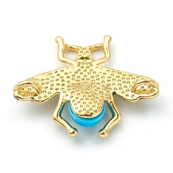 Brass Micro Pave Cubic Zirconia Links Connectors&nbsp;ZIRC-I050-05C