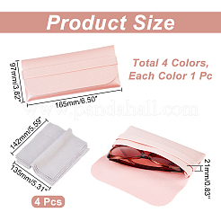 AHADEMAKER 4Pcs 4 Colors PU Imitation Leather Glasses Case&nbsp;AJEW-GA0005-19
