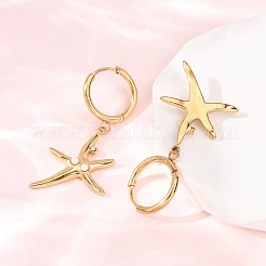 304 Stainless Steel Rhinestone Dangle Hoop Earrings for Women&nbsp;EJEW-F417-01G-02
