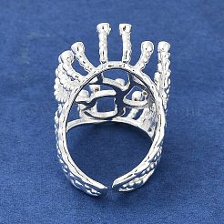 Brass Finger Ring Components&nbsp;KK-F891-18S