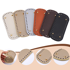 6Pcs 6 Colors Oval PU Leather DIY Handbag Bottom&nbsp;DIY-CL0002-31