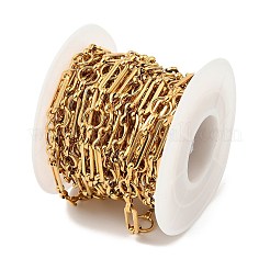 304 Stainless Steel Oval with Ring Link Chains&nbsp;CHS-F022-10G