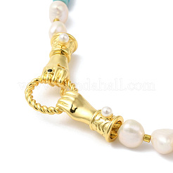 Natural Mixed Gemstone & Pearl Beaded Necklaces&nbsp;NJEW-G099-07G
