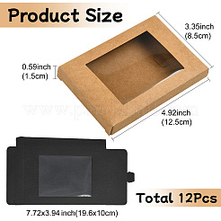 12Pcs 2 Colors Foldable Creative Kraft Paper Boxes&nbsp;CON-YW0001-80