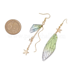 4 Pairs 4 Colors Transparent Resin Dangle Earrings&nbsp;EJEW-TA00607