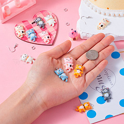 DIY Cat Shaped Resin Dangle Earring Making Kit&nbsp;DIY-TA0009-93