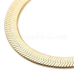 2Pcs 2 Styles Brass Flat Snake Chain Necklaces Set&nbsp;NJEW-P289-12G